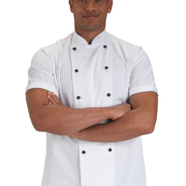 Removable Stud Short Sleeve Chef&#39;s Jacket Thumbnail
